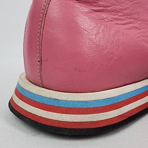 Jubaki London Pink Leather Lace Up Shoes Size 8.5 - Picture 8 of 11
